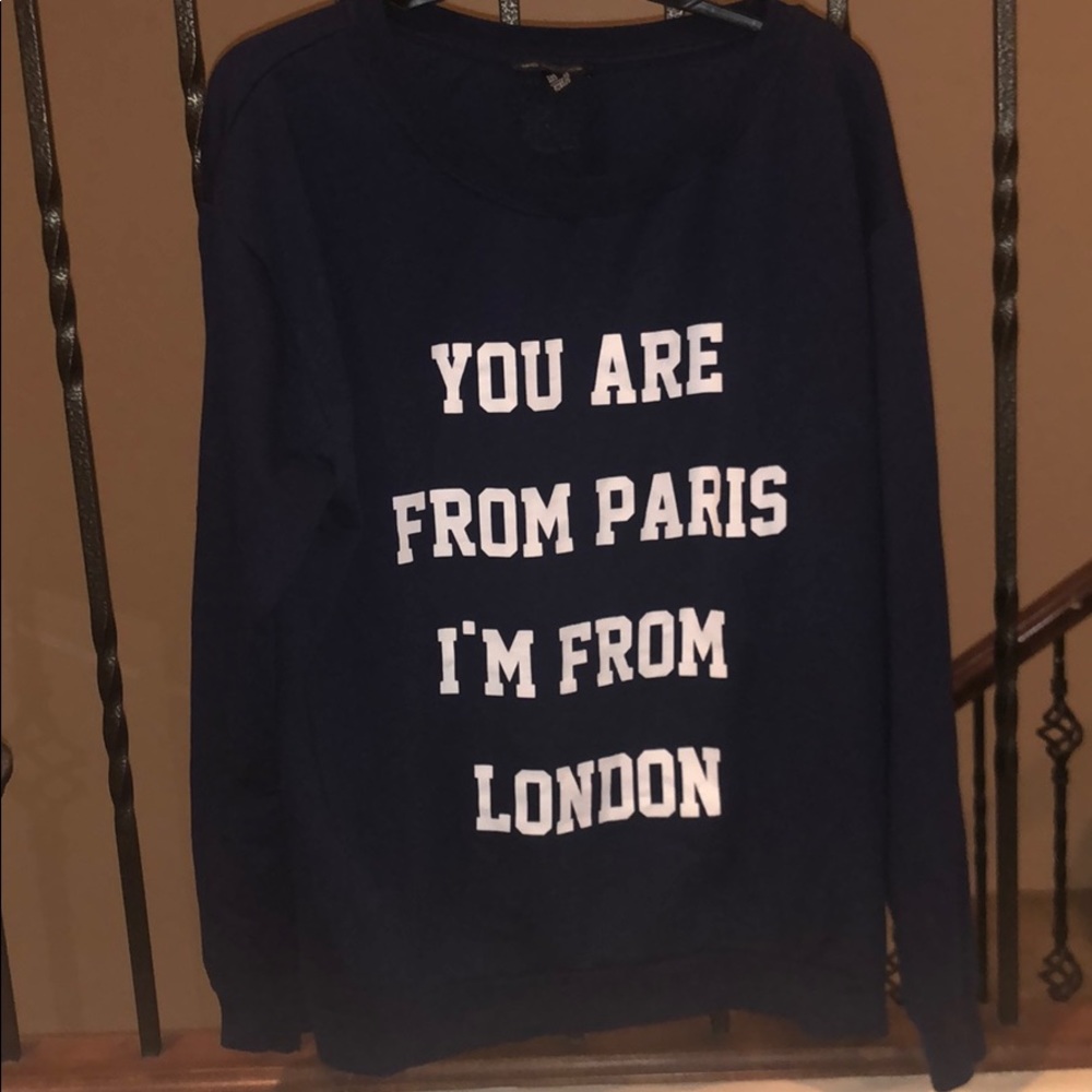 Long sleeve graphic sweater